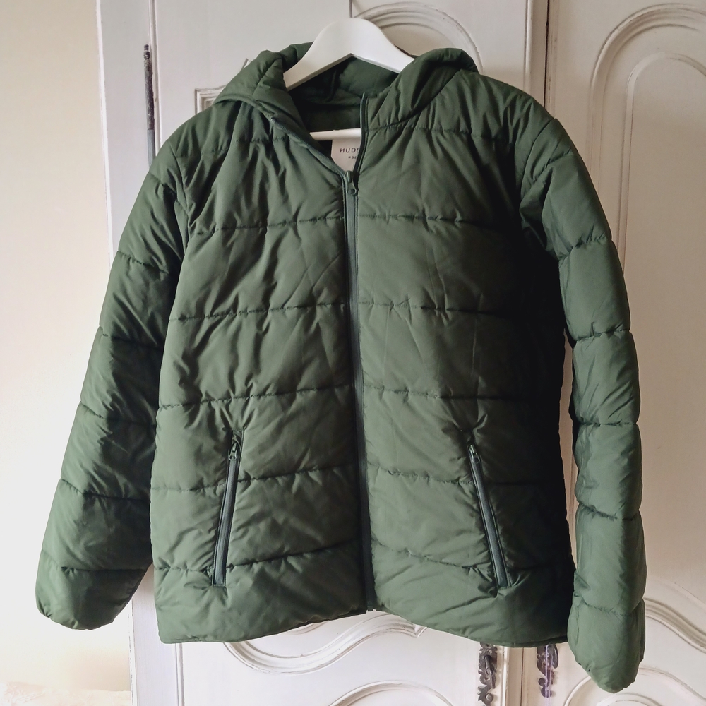 Hudson North Green Hooded Women's Puffer Jacket